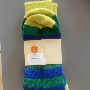 Guest in residence nwt cashmere tri color socks